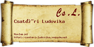 Csatári Ludovika névjegykártya